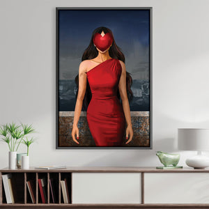 Love Wears a Red Dress Canvas Art Clock Canvas