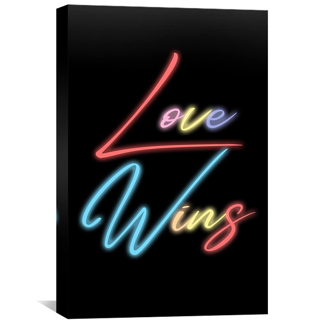 Love Wins Canvas Art 30 x 45cm / Unframed Canvas Print Clock Canvas