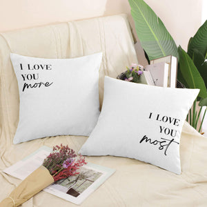 Love You More Cushion Cushion Clock Canvas