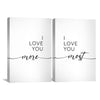 Love You More & Most Canvas Art Clock Canvas