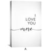 Love You More & Most Canvas Art Clock Canvas