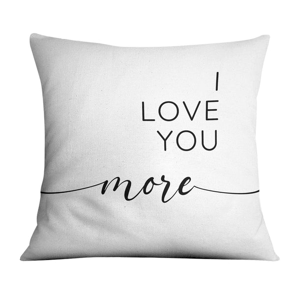 Love you More & Most Cushion Cushion A / 45 x 45cm Clock Canvas