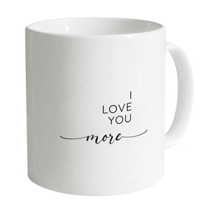 Love You More & Most Mug Mug A / White Clock Canvas