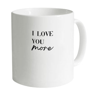 Love You More Mug Mug A / White Clock Canvas