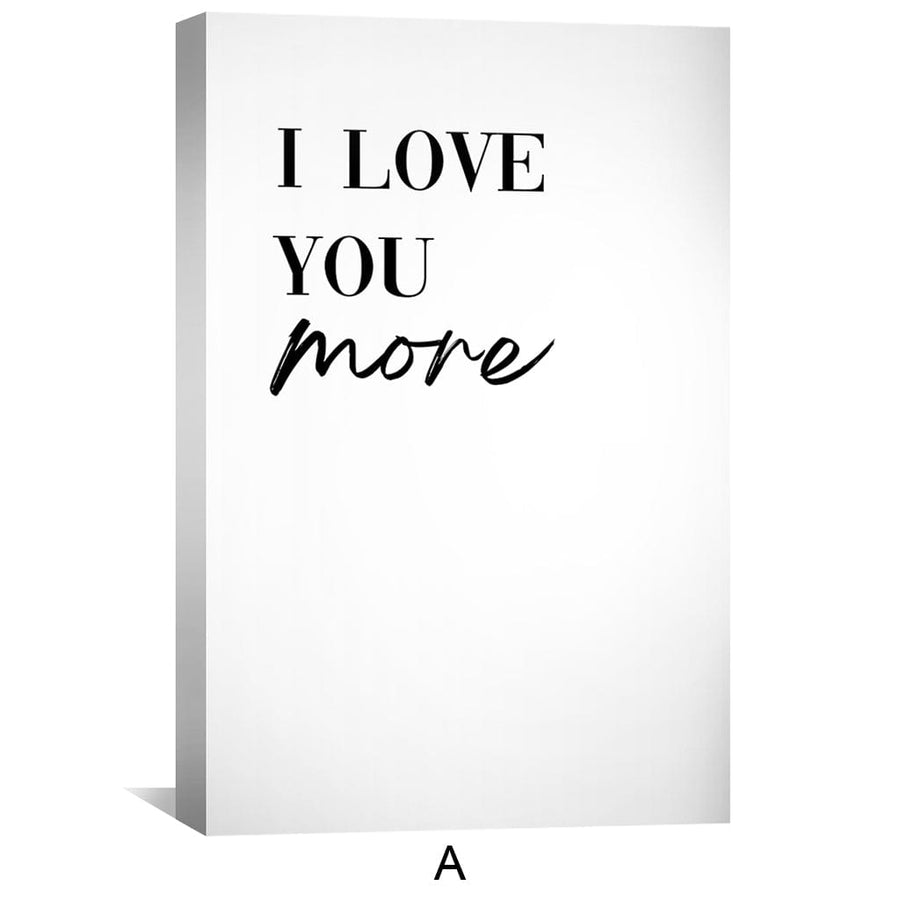 Love You More vs. Most Canvas Art Clock Canvas
