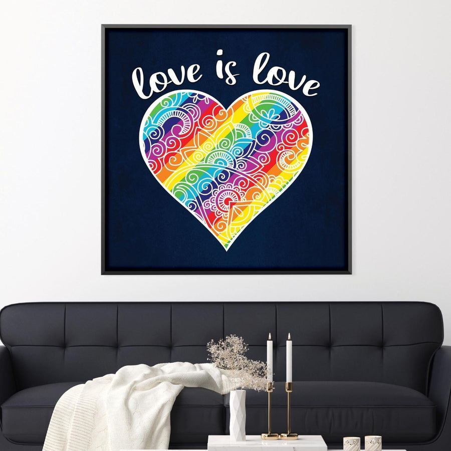 Lovely Love Canvas Art Clock Canvas