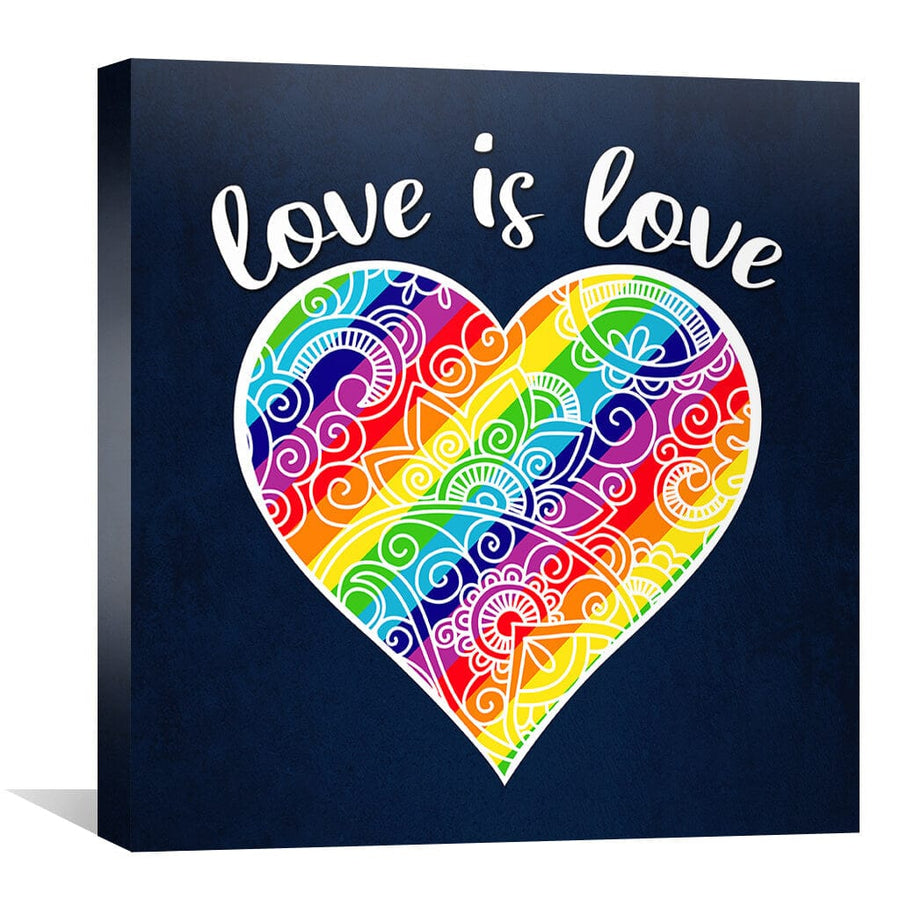 Lovely Love Canvas Art 30 x 30cm / Unframed Canvas Print Clock Canvas
