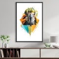 Low Poly Ara Light Canvas Art 30 x 45cm / Unframed Canvas Print Clock Canvas