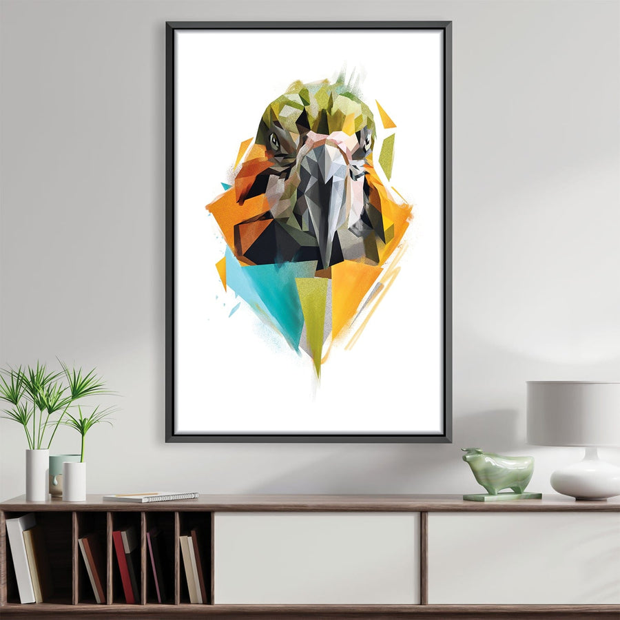 Low Poly Ara Light Canvas Art 30 x 45cm / Unframed Canvas Print Clock Canvas