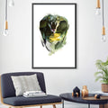 Low Poly Cobra Light Canvas Art 30 x 45cm / Unframed Canvas Print Clock Canvas