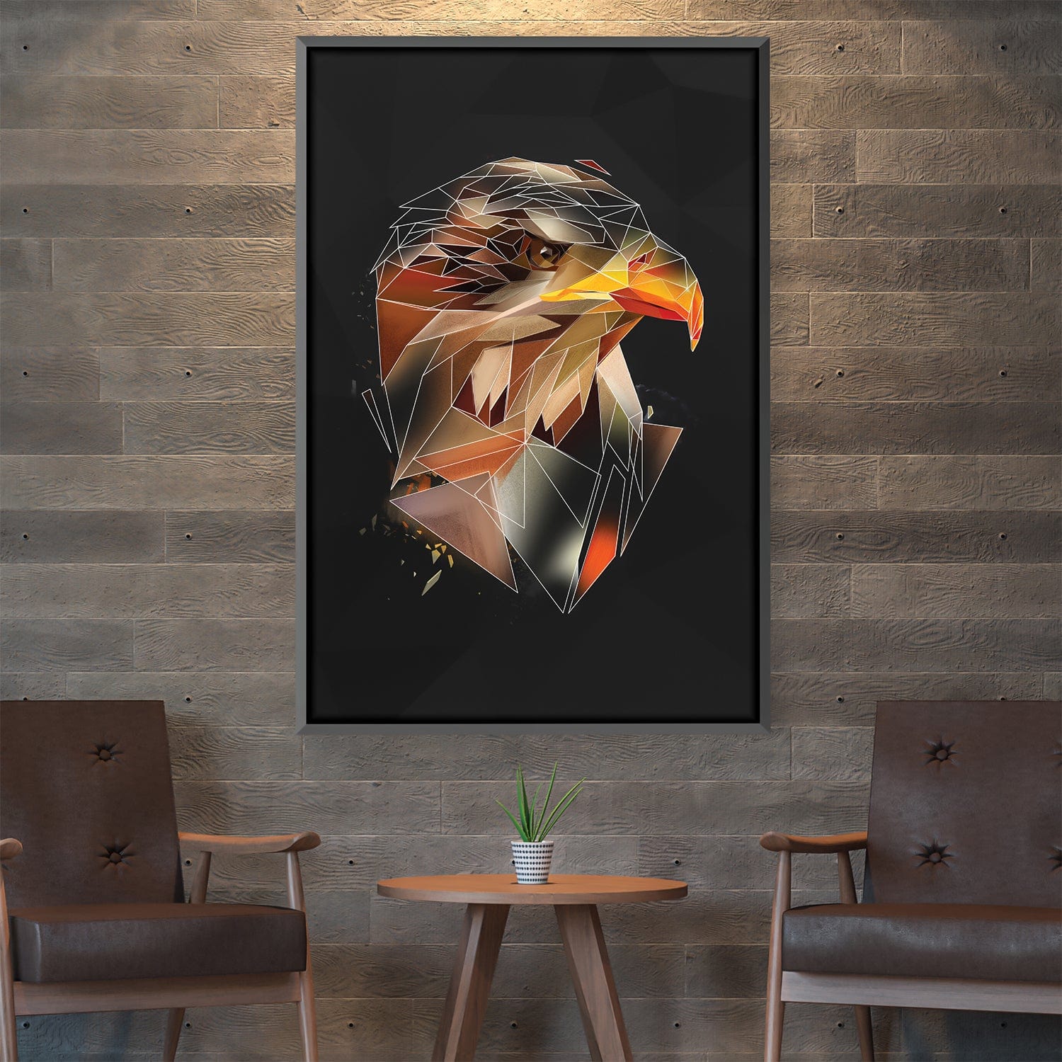 Low Poly Eagle 1 Dark Canvas product thumbnail