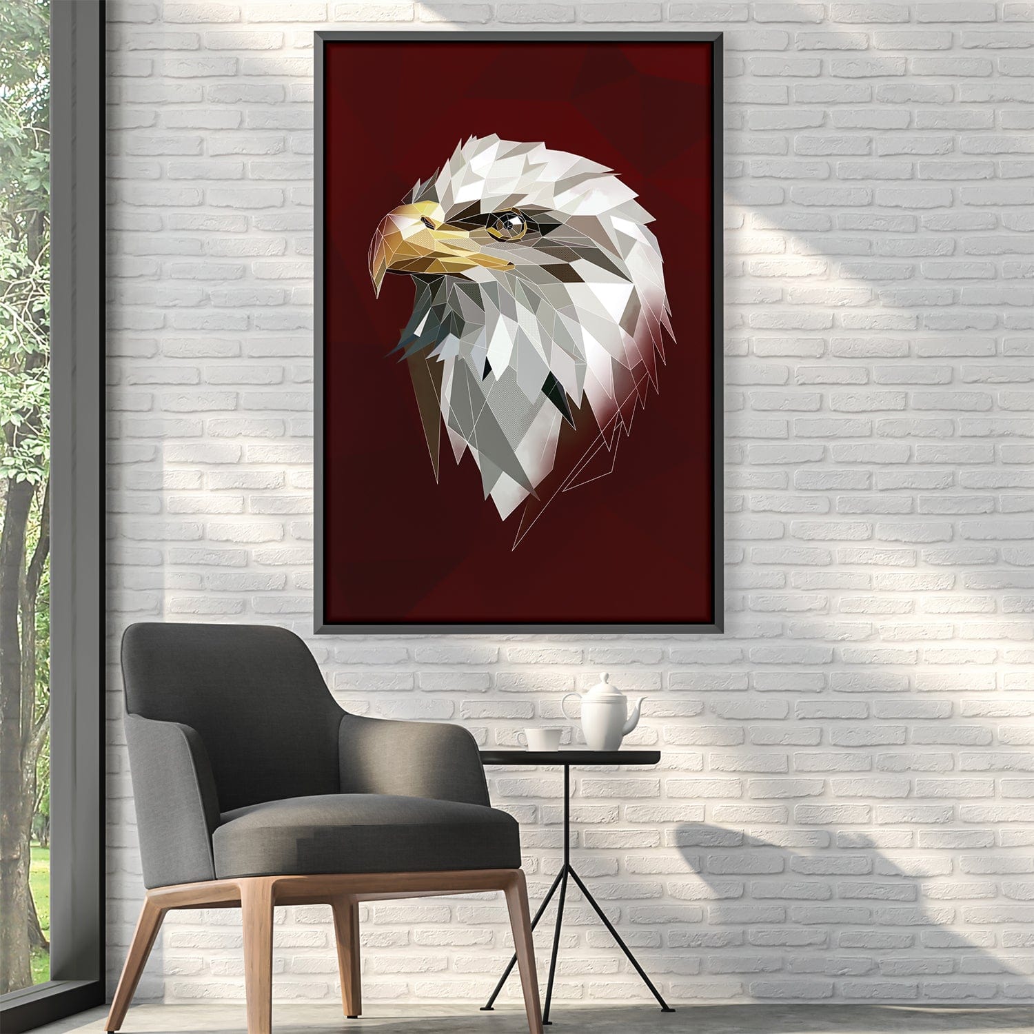 Low Poly Eagle 3 Dark Canvas product thumbnail