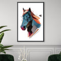 Low Poly Horse Light Canvas Art 30 x 45cm / Unframed Canvas Print Clock Canvas