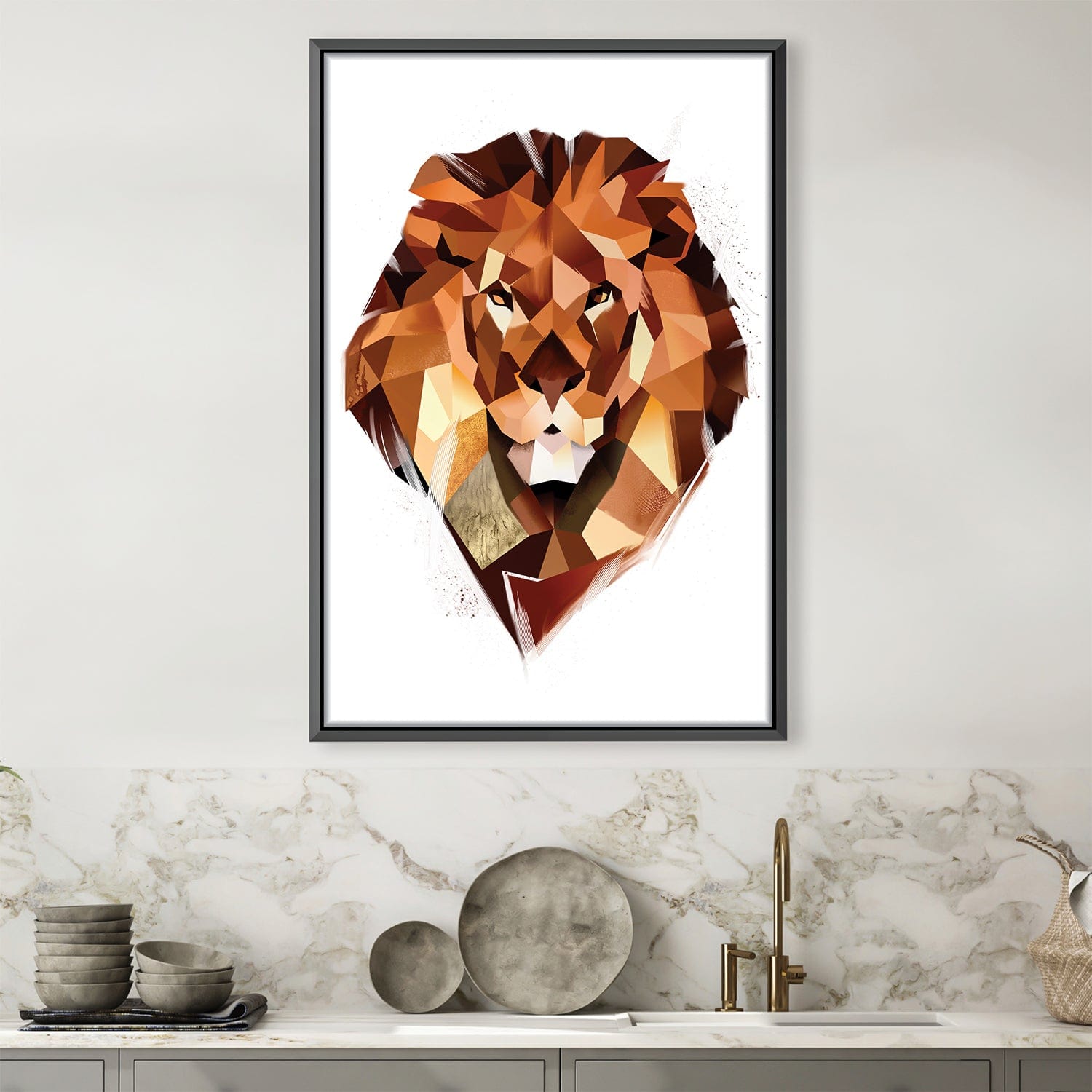 Low Poly Lion Light Canvas product thumbnail