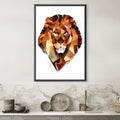 Low Poly Lion Light Canvas Art 30 x 45cm / Unframed Canvas Print Clock Canvas