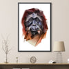 Low Poly Orangutan Light Canvas Art 30 x 45cm / Unframed Canvas Print Clock Canvas