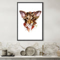 Low Poly Oriental Cat Light Canvas Art 30 x 45cm / Unframed Canvas Print Clock Canvas