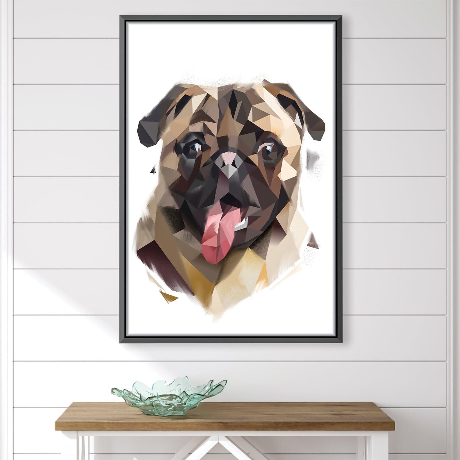 Low Poly Pug Light Canvas product thumbnail