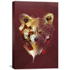 Low Poly Red Panda 2 Dark Canvas Art Clock Canvas