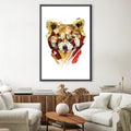 Low Poly Red Panda 2 Light Canvas Art 30 x 45cm / Unframed Canvas Print Clock Canvas