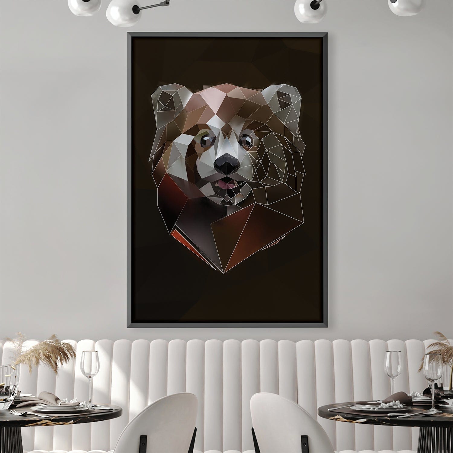 Low Poly Red Panda Dark Canvas product thumbnail