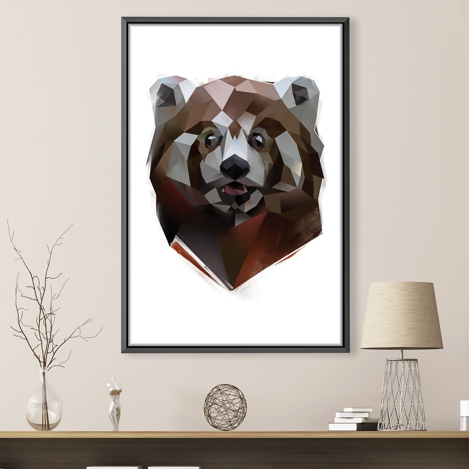 Low Poly Red Panda Light Canvas product thumbnail