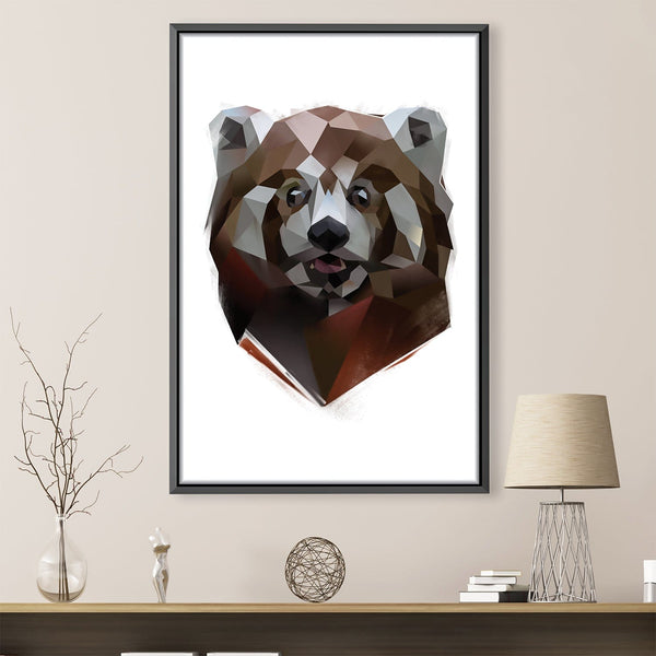 Low Poly Red Panda Light Canvas Art 30 x 45cm / Unframed Canvas Print Clock Canvas