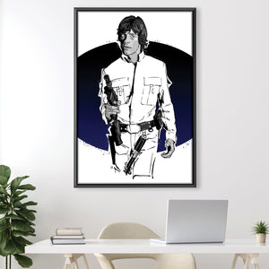 Luke Skywalker Canvas Art 30 x 45cm / Unframed Canvas Print Clock Canvas