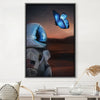 Luminous Butterfly Canvas Art Clock Canvas