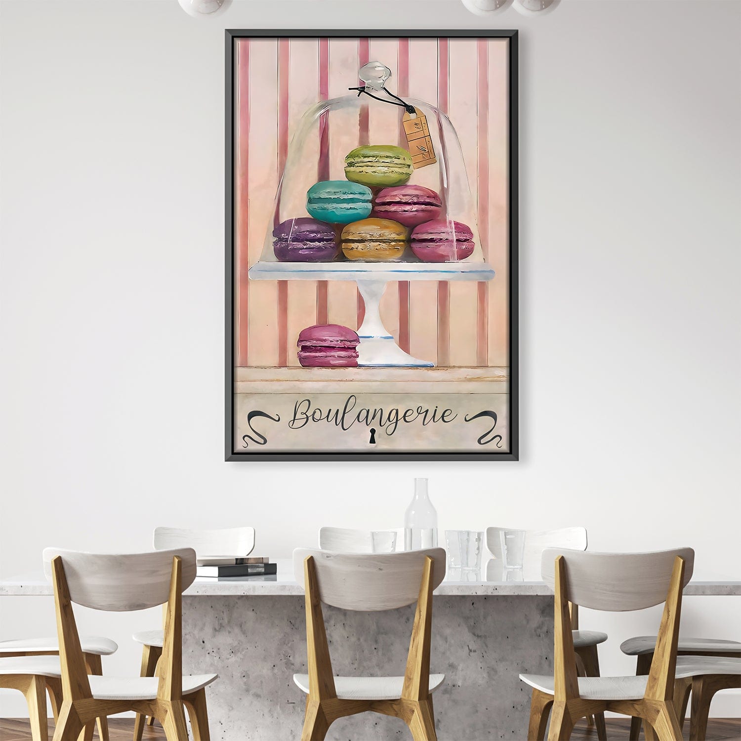 Macaroon Display Canvas Art Clock Canvas