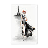Madame Eiffel Canvas Art Clock Canvas