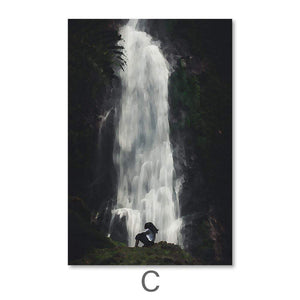 Magnificent Waterfalls Canvas Art C / 40 x 50cm / No Board - Canvas Print Only Clock Canvas