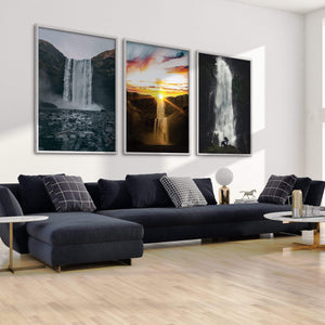 Magnificent Waterfalls Canvas Art Clock Canvas