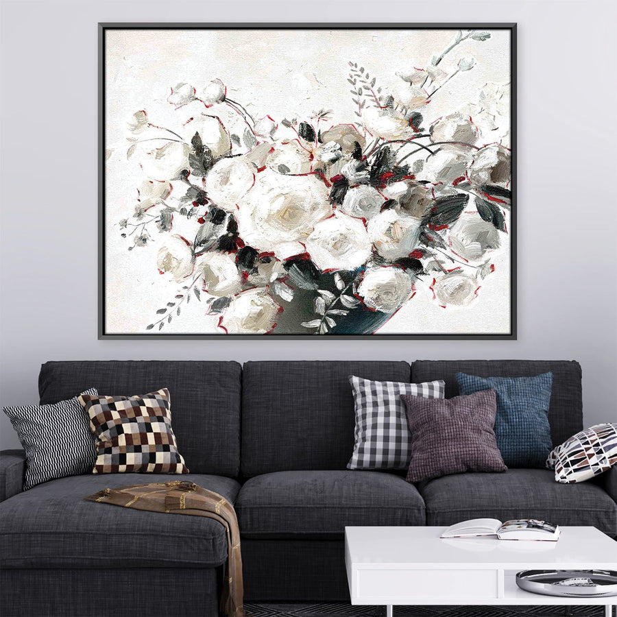 Majestic Flowers Oil Painting Oil 45 x 30cm / Oil Painting Clock Canvas