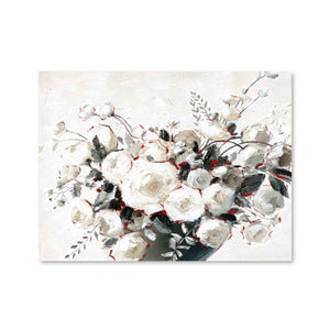 Majestic Flowers Oil Painting Oil Clock Canvas