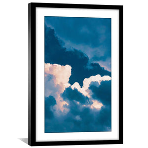 Majestic Sky Print Art 30 x 45cm / Unframed Canvas Print Clock Canvas