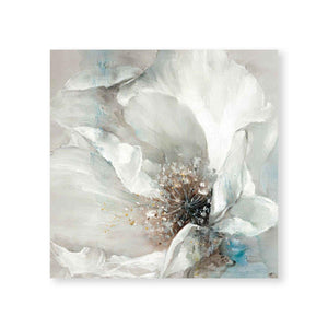 Majestic White Flower Oil Painting Oil Clock Canvas