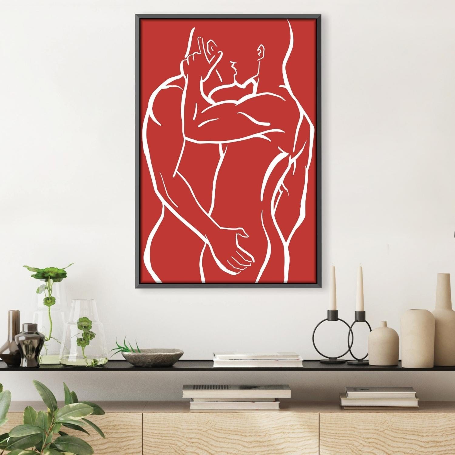 Male Love Canvas Art Clock Canvas
