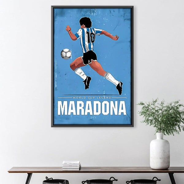 Maradona Canvas Art 30 x 45cm / Unframed Canvas Print Clock Canvas