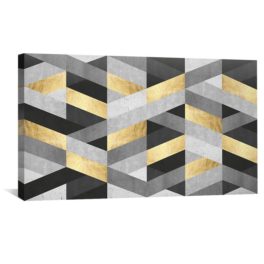 Marble and Gold Art IV Canvas Art 50 x 25cm / Unframed Canvas Print Clock Canvas