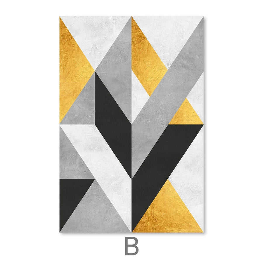 Marble and Gold Art-Set Canvas Art A / 30 x 45cm / Unframed Canvas Print Clock Canvas