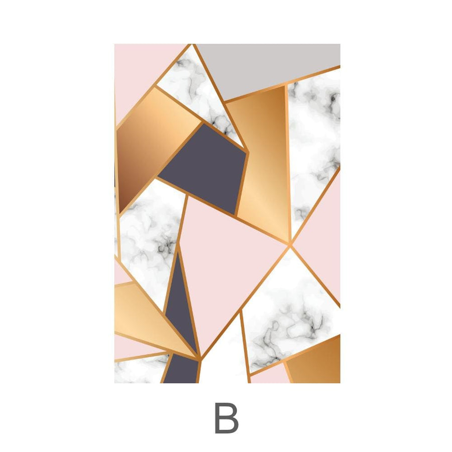 Marble Geometric Canvas Art B / 40 x 50cm / No Board - Canvas Print Only Clock Canvas