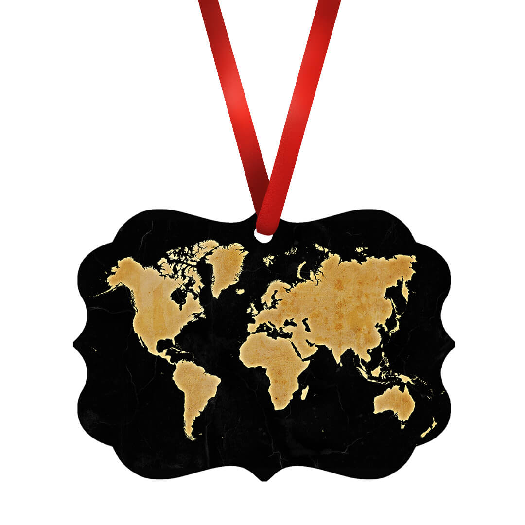 Marble World Map Ornament product thumbnail