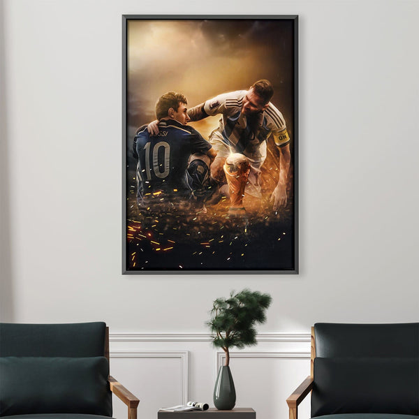 Master and Protege Messi Canvas Art Clock Canvas