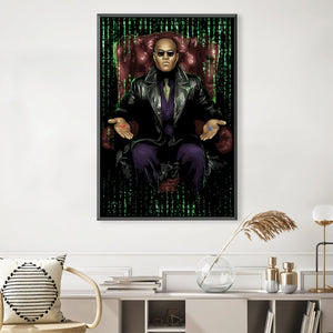 Matrix Chair Canvas Art 30 x 45cm / Unframed Canvas Print Clock Canvas