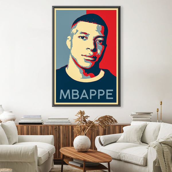 Mbappe Portrait Canvas Art 30 x 45cm / Unframed Canvas Print Clock Canvas