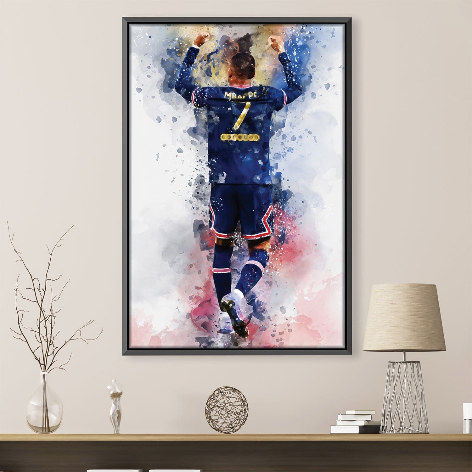 Mbappe Watercolor Canvas 12 x 18in / Canvas product thumbnail