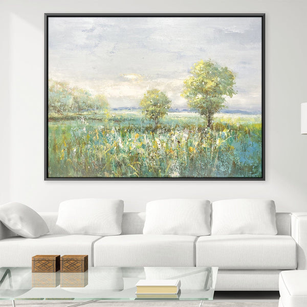 Meadow Days Oil Painting Oil 45 x 30cm / Oil Painting Clock Canvas