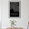 Melbourne Black Canvas Art Clock Canvas