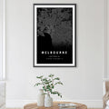 Melbourne Black Canvas Art Clock Canvas
